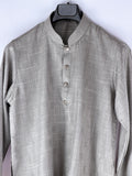 Steel Grey Textured Panjabi