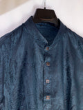 Midnight Teal Textured Panjabi